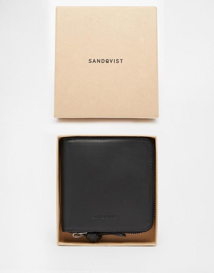 Sandqvist Aina Leather Zip Wallet - Black