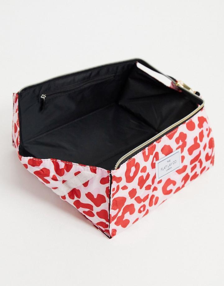 The Flat Lay Company Open Flat Makeup Box - Pink Tropical-no Color