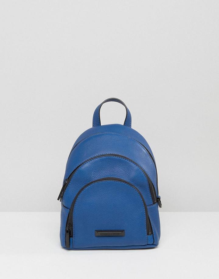 Kendall + Kylie Mini Sloane Pebble Leather Backpack - Blue