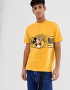 Pull & Bear Mickey Mouse Oversized T-shirt In Yellow - Yellow