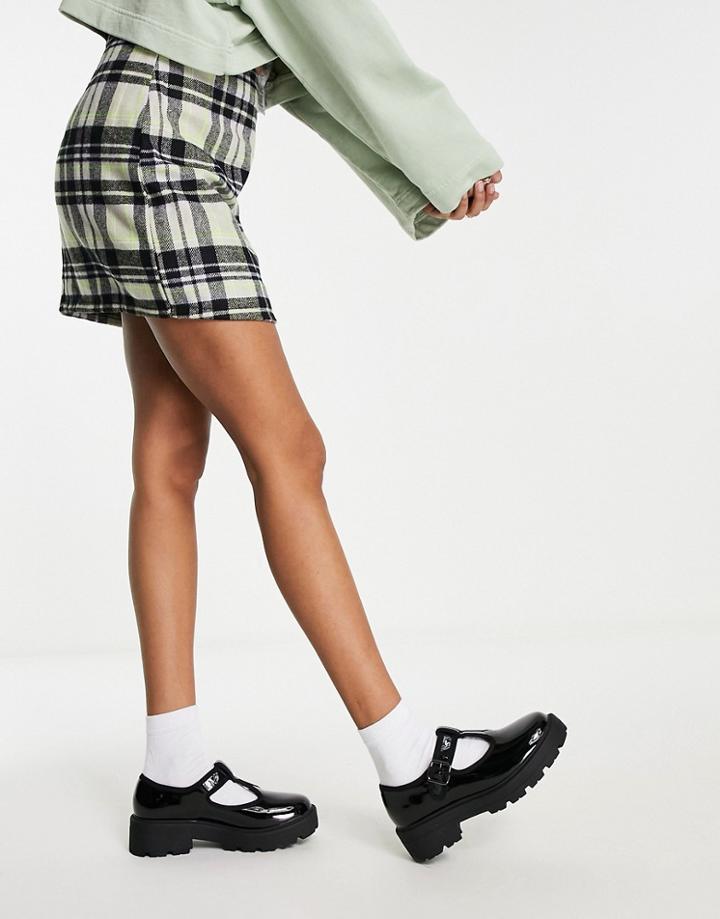 Truffle Collection Chunky Mary Jane Shoes In Black Patent