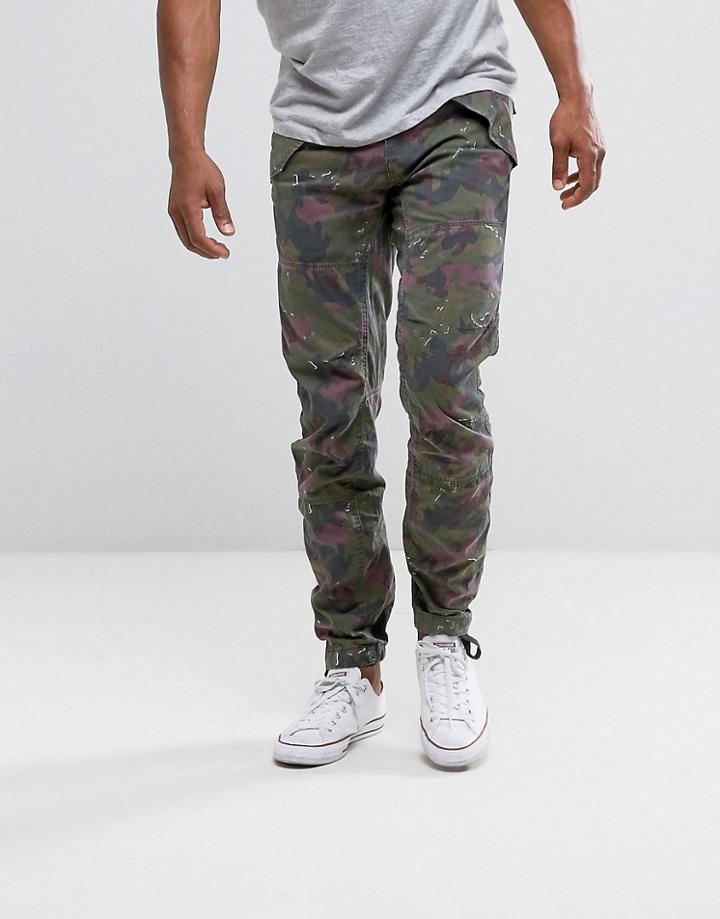 G-star Rovic 3d Tapered Pant Camo Print - Green