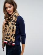 Tommy Hilfiger Leopard Knit Scarf - Multi