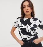 Stradivarius Basic T Shirt In Cow Print - Multi