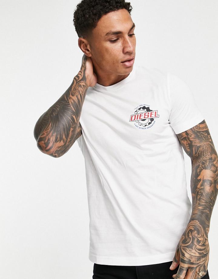 Diesel T-diegos K23 Circle Logo T-shirt In White