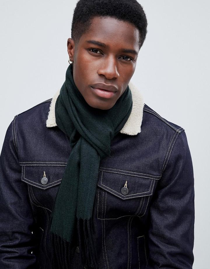 New Look Scarf In Dark Green Marl - Green