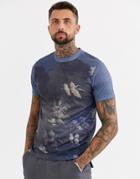 Asos Design T-shirt With Cherub Scene Print-navy