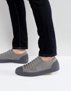 Fred Perry Hughes Shower Resistant Canvas Sneakers In Gray - Gray