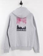 Napapijri Latemar Back Print Hoodie In Gray-grey