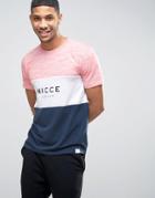 Nicce Space Dye Triple Panel T-shirt - Multi