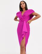 Public Desire Utility Shirt Dress With Contrast Belt-orange
