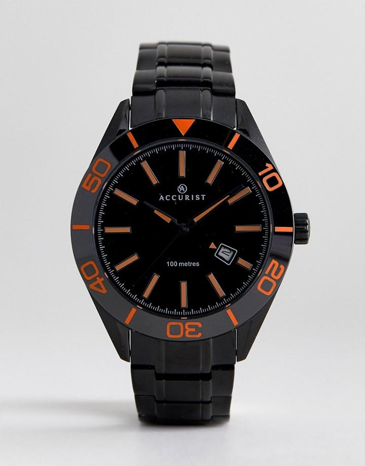 Accurist 7224 Bracelet Watch In Black - Black