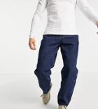 New Look Loose Jeans In Dark Blue Wash-blues