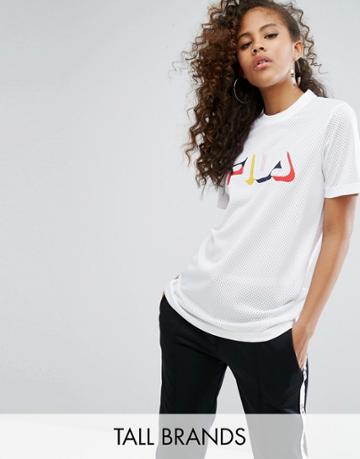 Fila Tall Oversized Logo T-shirt - White