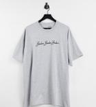 Heartbreak Plus Babe Slogan T-shirt-grey