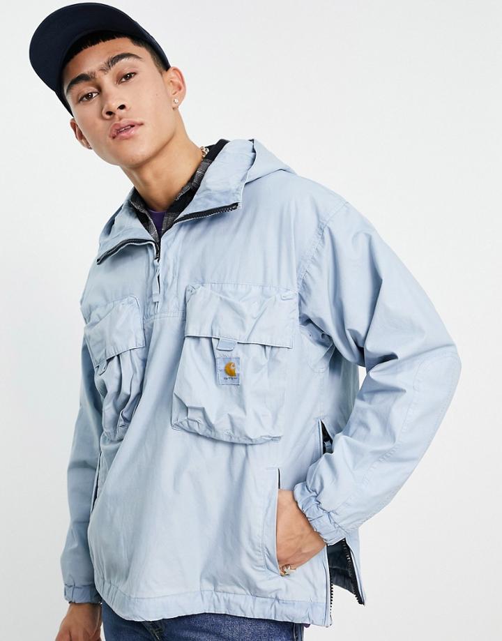 Carhartt Wip Berm Pullover Lightweight Jacket In Blue