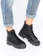 Asos Abbith Lace Up Boots - Black