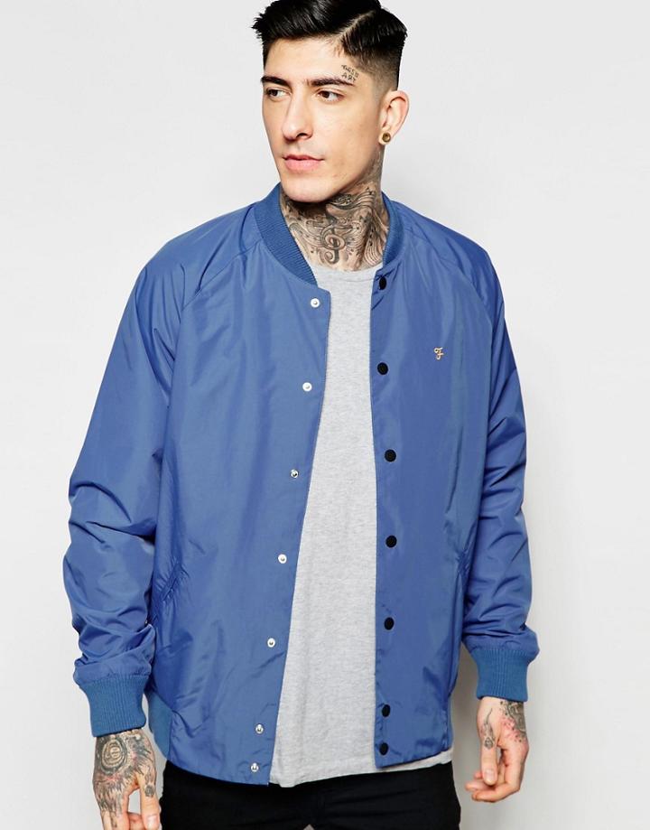Farah Bomber Jacket Showerproof - Blue