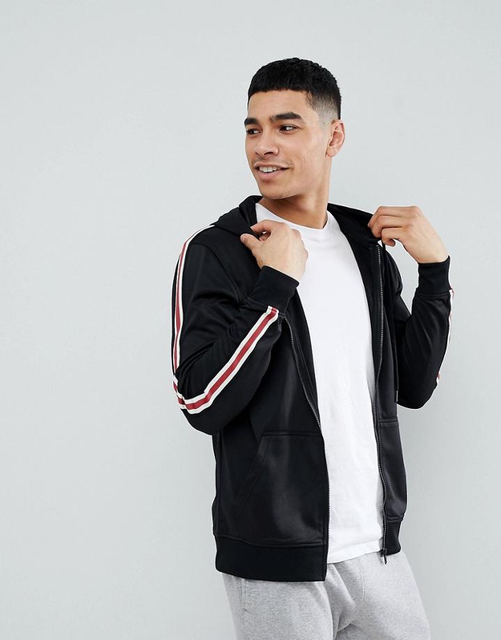 Blend Sports Stripe Hoodie - Black