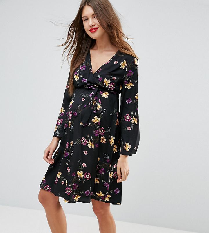 New Look Maternity Flare Sleeve Dress - Black