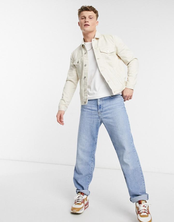 New Look Denim Jacket In Off White