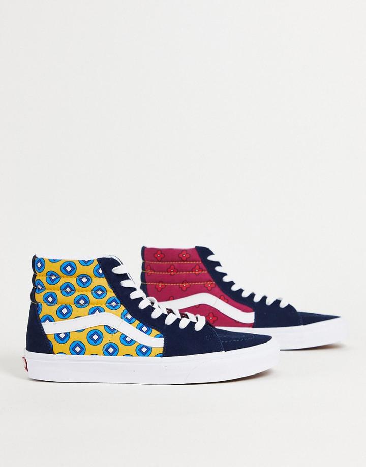 Vans Sk8-hi Tie Print Mix Sneakers In Multi