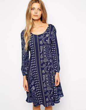 Vila Scarf Print Swing Dress - Multi