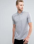 Hugo By Hugo Boss Dewlett Polo Tonal Logo Slim Fit In Gray - Gray