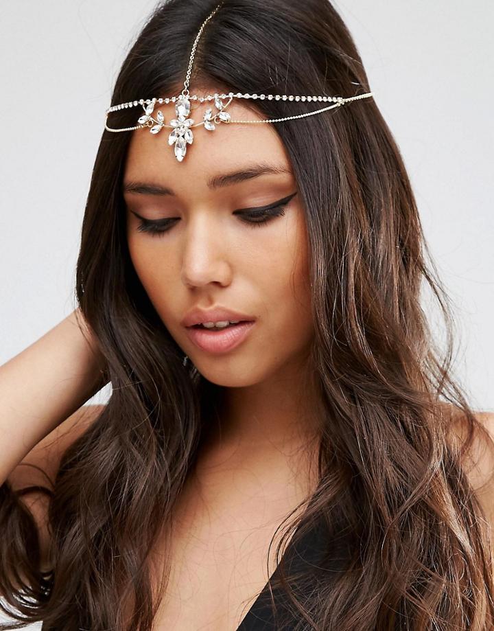 Asos Flower Jewel Hair Crown - Crystal
