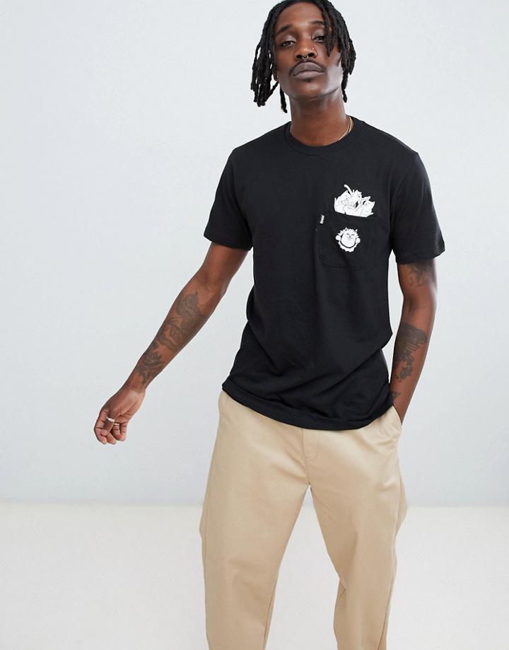 Ripndip Stuffed T-shirt With Pocket In Black - Black
