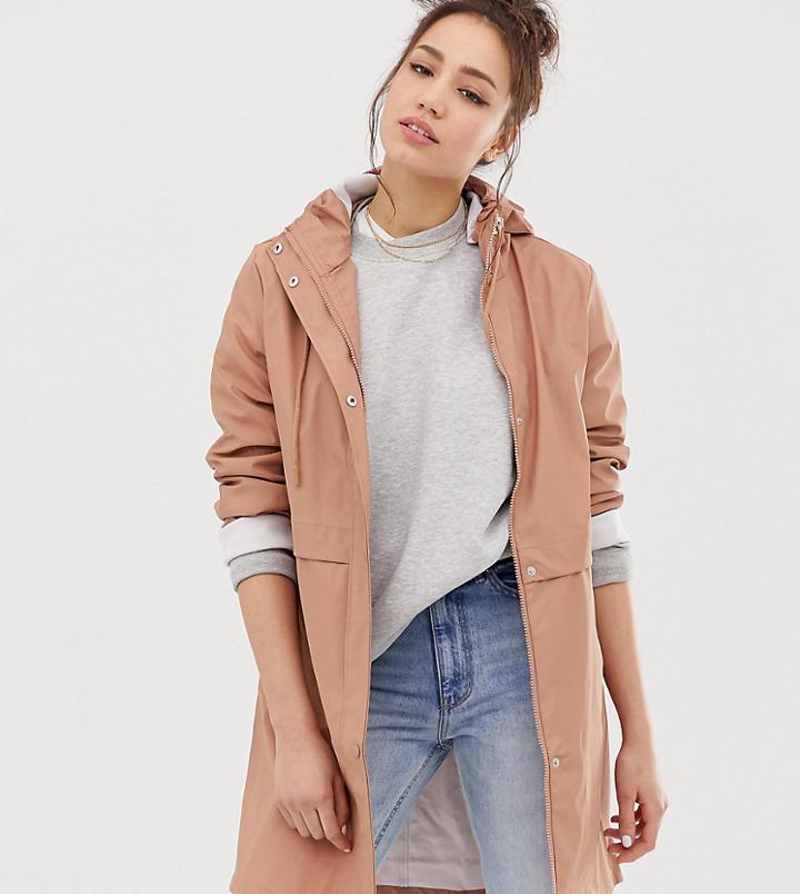 Vero Moda Tall Rain Coat - Pink