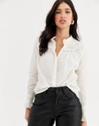 Vero Moda Lace Insert Shirt-cream