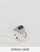 Rock N Rose September Lapis Lazuli Birthstone Ring - Silver