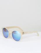 Jeepers Peepers White Frame Tinted Lens Sunglasses - White