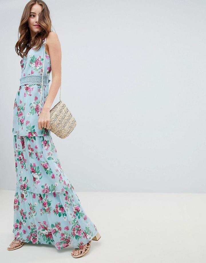 Miss Selfridge Tiered Floral And Ruffle Dress - Multi