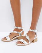 Asos Front Page Western Flat Sandals - White
