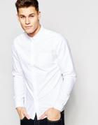 Asos Oxford Shirt In White In Regular Fit - White