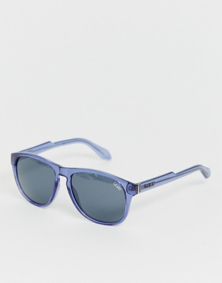 Quay Australia Lost Weekend Retro Sunglasses In Blue