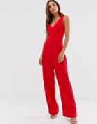 Ax Paris Wide Leg Jumpsuit - Black