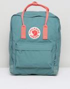 Fjallraven Classic Kanken Backpack In Green With Contrast Pink - Green