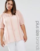 Junarose Nikka Blouse With Lace Inserts - Pink