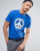 Love Moschino Peace Logo T-shirt - Blue