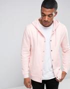 Asos Hoodie With Snaps In Pink - Pink