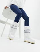 Moonboot Nylon Icon Snowboots In White - White