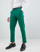 Asos Design Wedding Skinny Suit Pants In Forest Green - Green