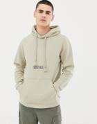 Jack & Jones Originals Graphic Overhead Hooded Sweat In Stone-beige