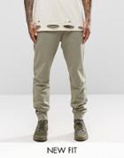Asos Standard Joggers In Light Khaki - Sea Vetiver
