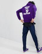 Fairplay Sippin Hoodie With Back Print In Purple - Purple