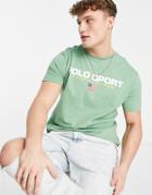 Polo Ralph Lauren Sports Capsule Front Print T-shirt In Light Green