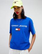 Tommy Jean 90s Capsule 5.0 Logo T-shirt - Blue